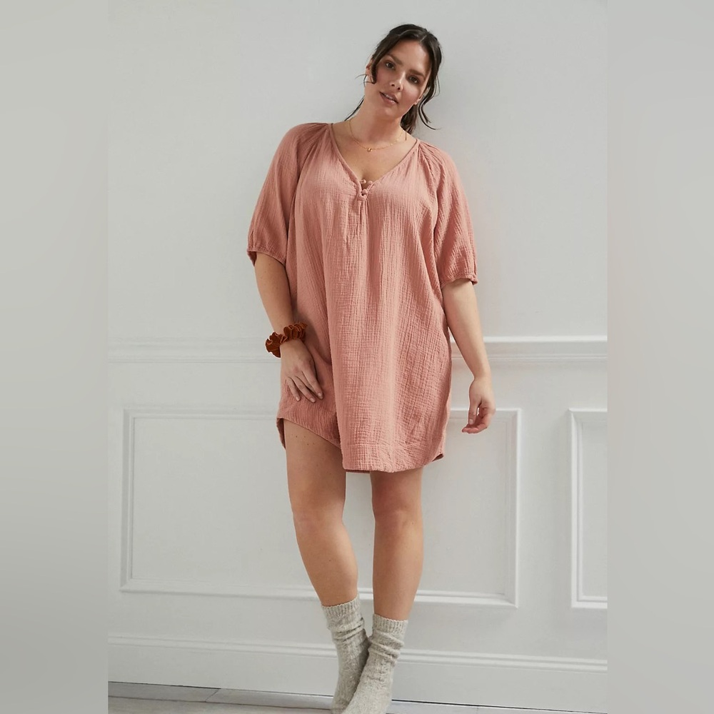 Anthropologie Taylor Puff Sleeve Tunic Dress size 1X
